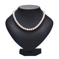 Design clássico 8mm branco água fresca colar de pérola coração gemstone pingente jóias para mulheres presente