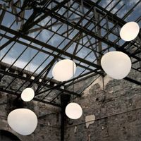 مصابيح قلادة الحديثة مصابيح LED إيطاليا Foscarini Gregg White Globe Glass Egg Hanging Lamp Living غرفة الطعام