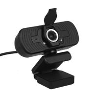 Webcam Full HD 1080P Video Webcam com tampa ABS Optical Lens USB Plug and Play Web Câmera com Microfone