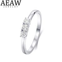 Round Cut 0.3ctw 3mm F color Lab Grown s Diamond Engagement Ring Wedding Band in 10K White Gold And Silver For Women 220211