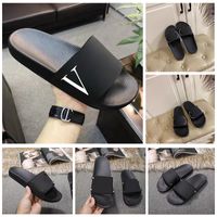 2022 High Quality Mens Womens Slipper Font Shoes Slide Fashion Sandals Flat Flip Flop With Box Size 35-46