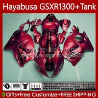 Kropps kit för Suzuki Hayabusa GSXR 1300CC 1300 CC 2002 2003 2004 2005 2006 74NO.139 GSX-R1300 GSX R1300 GSXR-1300 96-07 GSXR1300 96 97 98 99 00 01 Glansiga röda Fairings