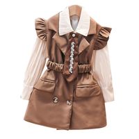 Kids Clothes Tshirt + Vest Clothing For Girls Solid Color Girls Tracksuit Spring Autumn Kids Tracksuit 6 8 10 12 14 220118
