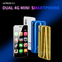Super Mini Smart Phone Ultra Slim 3.22 '' 2GB RAM + 16GB ROM Android 7.1 Desbloqueado Dual Sim Card 4G LTE Teléfono celular PK S9 Plus