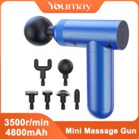Youmay Mini Massage Gun Fascia Gun Muscle Massager Body Relaxation 스포츠 치료 통증 완화 슬리밍 쉐이핑 마사지 목 Z1226