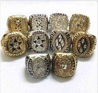 10pcs Set 1971 1977 1992 1993 1995 Cowboys Championship Ring Size 11 Souvenir Fan Wholesale Drop Shipping