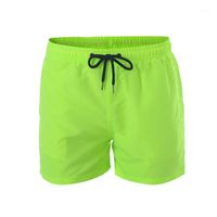 Pantalones cortos de playa de verano hombres nadando pantalones cortos de ocio deporte corriendo jogger rápido seco mar surf hombre