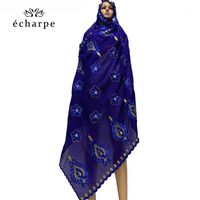 Écharpes 2021 Femmes africaines 100% coton Écharpe Muslim Hijab Scarfs de grande taille pour châles prier des châles1