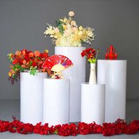 Party Decoration Wedding Diy 3 / 5pcs Round Cylinder Piedstal Afficher Art Decor Cake Cake Rack Printhes Piliers For Decorations Holiday