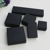 Jewelry Gift Retail Boxes Black Kraft Paper Packing Bracelet...