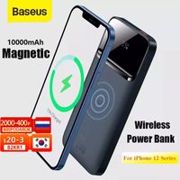 Baseus Power Bank 10000mAh für iPhone 13 Wireless Ladegerät PD 20W Schnelles Ladegerät Externe Batterie Tragbares Ladegerät für iPhone 12