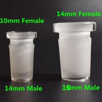 10mm fêmea para 14mm conversor de vidro de vidro masculino para vidro Bongo quartzo Bancer vidro tigela 14mm feminino conector de redutor masculino
