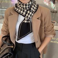 All- match plaid knitted shawl female autumn and winter neck ...
