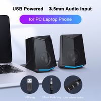 Bilgisayar Masaüstü Hoparlör Ses 2.0 Ses Kanal Stereo Ses 3 W Çıkış USB Mini Taşınabilir Subwoofer PC Telefonu için V115