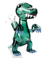 Navanges à dinosaures Bong coupé verre tuyaux d'eau de tabagisme Accessoires de tabac Recycler DAB Plateaux-compilation PERC avec bol en verre de 14mm