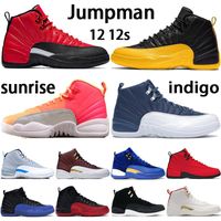 12 12S Basketball Chaussures University Gold jeu Royal Blue Taxi Dark Grey Hommes The Master Gripp Game Sneakers FIBA