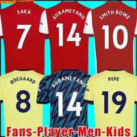 Camiseta de fútbol del arsenal Aficionados Versión del jugador 21 22 PEPE SAKA THOMAS WILLIAN NICOLAS SMITH ROWE 2021 2022 chandal para hombres + kit para niños de la