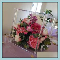Événement de décoration de fête Supplies festives de jardin festif Mariage Cadre Cadre Cadre Caldre des fleurs Certes de fleurs Clean Crystal Cake C