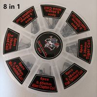 Demon Killer 8 em 1 48 pcs Set Kit Fios de aquecimento Alien Clapton Prebuilt Bobs Resistência para Tanque Atomizador Premade Wrap