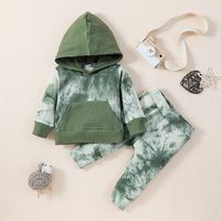 Bebek Giyim Seti Kravat Boya Hoodies + Motorlar Kıyafetler Güz 2021 Butik 0-2 T Için Giysileri Bebek Yürüyor Kızlar Moda 2 PC Suit