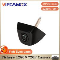 Car Rear View Cameras& Parking Sensors AHD 720P Vehicle Camera Fish Eye Lens HD Reverse Waterproof 170 Degree Starlight Night Vision CVBS