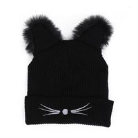Meisje Vrouwen Mode Punk Devil Cat Ear Hip Hop Winter Warm Beanie Hoed Cap Gift1