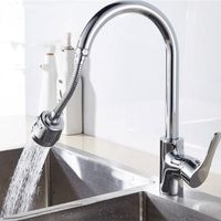 Autres robinets, douches ACCS 360 degrés 2 Modes de cuisine réglable Robinet Robinet Aérateur Filtre à eau courbé Diffuseur Sauvegarde Connecteur de buse Tap SH
