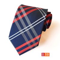 Men Classic Silk Tie Stripe Plaid Mens Business Designer Neckwear Skinny Grooms Necktie for Wedding Party Suit Shirt Ties