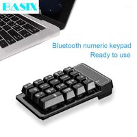 Keyboards Basix 19 Keys Bluetooth Wireless Numeric Keyboard Mini Numpad Number Pad Digital For PC Accounting Tasks Keypad1