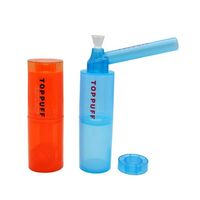 Toppuff Top Puff For Travel Bongs With Bottle 178MM Oil Burner Bongs Acrylic Plastic Smoking Water Hookah Shisha Pipes Tobacco DHL a27