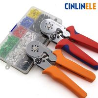 Crimping Pliers & Terminals Set Tube Bootlace VE&TE Terminals Hand Tools Electrician Crimper HSC8 6-4 6-6 220118
