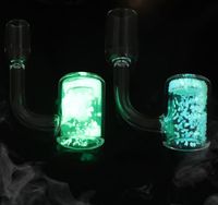 Quarz Banger Nagel-Eimer Raucherrohre mit Glühen in dunklen leuchtenden thermochromen thermischen Sandstränden DAB-Werkzeug für Hunde Wasserglas Bong