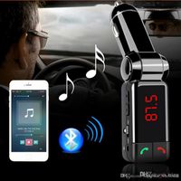 Новый автомобиль LCD Bluetooth Handfree Car Kit MP3 FM передатчик USB зарядное устройство бесплатно для iPhone Samsung HTC Android высокое качество