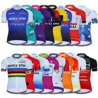 2022 Team Step Quick Step Cycling Pro Jersey Summer Vêtements Vêtements Mens Vélo Courts Vêtements De Vélo Ropa Maillot Ciclismo Veille de vélo Kit