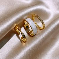 3 pçs / sets bohemian anéis geométricos conjuntos de corrente de ouro vintage anéis de abertura anéis de dedo para mulheres acessórios de jóias
