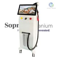White single handle Diode Laser Hair Removal fast and painle...