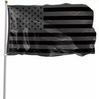 3x5ft Black American Bandera Poliéster No Brima TRIMESTE NOSOTROS USA PROTECCIÓN HISTÓRICANA BANDERS DE LA BANDERA 90 * 150 CM Suministros de fiesta festiva para exteriores de doble cara