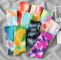 Tie-Dye Socks Street Trend High-Top Tide Uomini e donne Solid Color Cotton Socks Pallacanestro Calzini da uomo GC721
