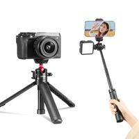Treppiedi Ulanzi MT-16 Universal Mini Vlog Treppiede retrattile Selfie Stick Phone Stick per telefoni cellulari Micro-Camera