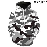 2021 3D Camouflage Hoodies Hommes 2021 Nouvelle mode Sweat-shirt Mâle Camo Sweat à capuche HIP Automne Hiver Headie Habillement Mens Vêtements US / EUR