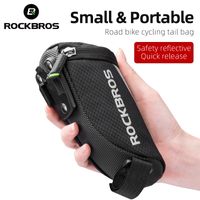 ROCKBROS (Local Delivery) Bike Bag Portable Reflective Saddle Bags Tail Seatpost Nylon MTB Road Bikes Pouch Panniers Bicycle Accessories