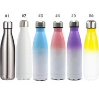 17oz Sublimation Cola Bottle Gradient Colors with coat color changing cola Cups 500ml Stainless Steel drinking Water bottles C0120