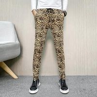 Случайные брюки на открытом воздухе Jogger брюки цветы брюки мужские леопардовые печать мужской 2019 мужская мужская спортивная одежда дышащая1