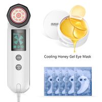 5 in 1 Vibration RF Gesichtshebe Haut Verjüngung LED Photon RF Hot Eye Patches Schwelgnungsgerät mit Augen Maske Kostenloses Geschenk