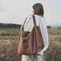 Shoulder Bags Woman Handbags Simple Shopping Super Large Capacity Canvas Student Casual Dead for Girls Eco Dames Vintage 220120