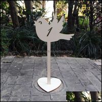 Party Decoration Event & Supplies Festive Home Garden Wooden Love Bird Table Number 1-10 11-20 Stands Standing Craft For Beach Wedding Baby