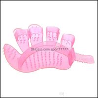 Dog Grooming Supplies Pet Home & Garden Cat Shower Bath Mas Brush Comb Hand Shaped Glove Blue Pets Cleaning Plastic Brushes For Drop Deliver