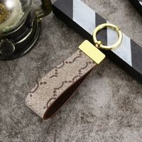 Factory Wholesale Luxury Brand Designer Leather Keychain