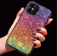 Gradiente Glitter Rainbow Phone Capas de telefone BLING Skin Protetor de capa para iPhOen 12 mini 11 pro máx x xs xr xs max 7 7p 8plus