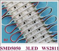 WS2811 RGB LED الوحدة SMD 5050 LED الإضاءة الخلفية الخلفية الضوء ل تسجيل الدخول SMD5050 DC12V 3 LED 0.72W WS 2811 IP66 ماء CE بنفايات